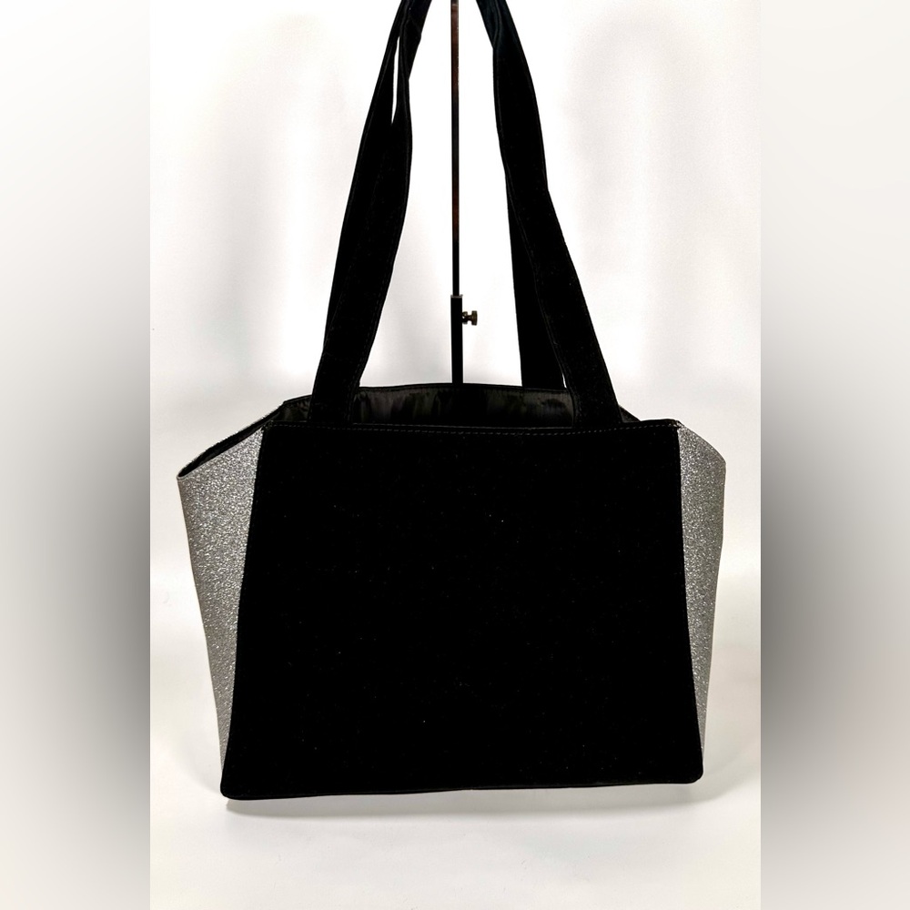 Jimmy Choo Silver Velvet Tote Bag - Picture 4 of 9